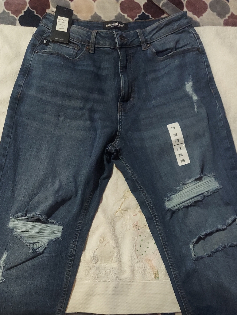 Dark Blue Distressed Women’s Jeans